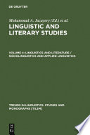 Linguistics and literature sociolinguistics and applied linguistics /