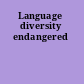 Language diversity endangered