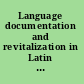 Language documentation and revitalization in Latin American contexts /