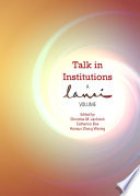 Talk in institutions : a lansi volume /