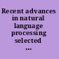 Recent advances in natural language processing selected papers from RANLP'95 /