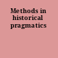 Methods in historical pragmatics