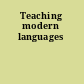 Teaching modern languages