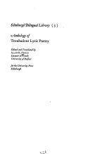 Anthology of troubadour lyric poetry /