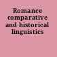 Romance comparative and historical linguistics