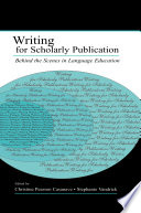 Writing for scholarly publication behind the scenes in language education /