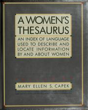 A Women's thesaurus : an index of language used to describe and locate information by and about women /