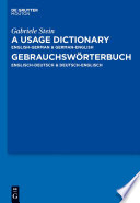 Usage dictionary English-German/German-English = Gebrauchsworterbuch Englisch-Deutsch/Deutsch-Englisch /