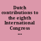 Dutch contributions to the eighth International Congress of Slavists, Zagreb, Ljubljana, September 3-9, 1978