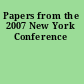 Papers from the 2007 New York Conference