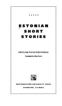 Estonian short stories /