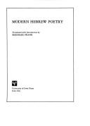 Modern Hebrew poetry /