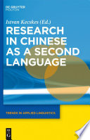 Research in Chinese as a second language