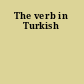 The verb in Turkish