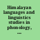 Himalayan languages and linguistics studies in phonology, semantics, morphology and syntax /