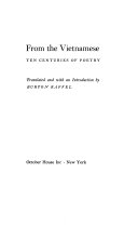 From the Vietnamese : ten centuries of poetry /