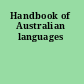 Handbook of Australian languages
