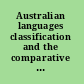 Australian languages classification and the comparative method /