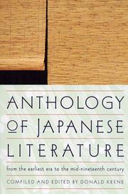 Anthology of Japanese literature : from the earliest era to the mid-nineteenth century /