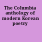 The Columbia anthology of modern Korean poetry