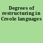 Degrees of restructuring in Creole languages