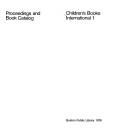 Proceedings and book catalog /