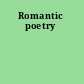 Romantic poetry