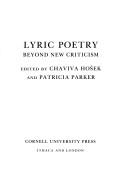 Lyric poetry : beyond new criticism /