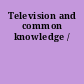 Television and common knowledge /