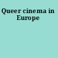 Queer cinema in Europe