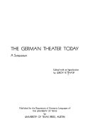 The German theater today : a symposium.