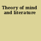 Theory of mind and literature