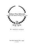 Pulitzer prize editorials : America's best editorial writing, 1917-1979 /