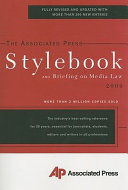 Associated Press 2009 stylebook and briefing on media law /