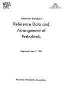 American standard reference data and arrangement of periodicals /