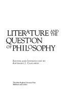 Literature and the question of philosophy /