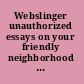 Webslinger unauthorized essays on your friendly neighborhood Spider-man /