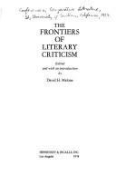 The Frontiers of literary criticism /