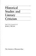 Historical studies and literary criticism /