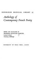 Anthology of contemporary French poetry /