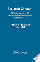 Articles de journaux, 1819-1820 /