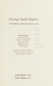 George Sand papers : conference proceedings, 1976 /