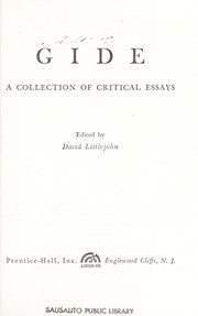 Gide ; a collection of critical essays.