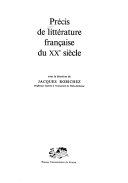 Précis de littérature française du XXe siècle /