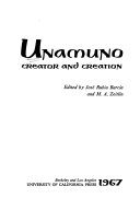 Unamuno: creator and creation /