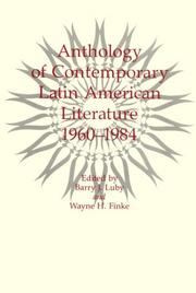 Anthology of contemporary Latin American literature, 1960-1984 /