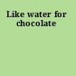 Like water for chocolate