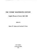 The Other eighteenth century : English women of letters, 1660-1800 /