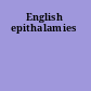 English epithalamies