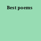 Best poems